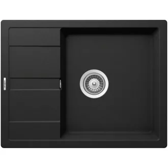 SCHOCK RONDA CRISTALITE D-100L egymedencés csepptálcás prémium mosogató - Nero - WaterMarkt.hu