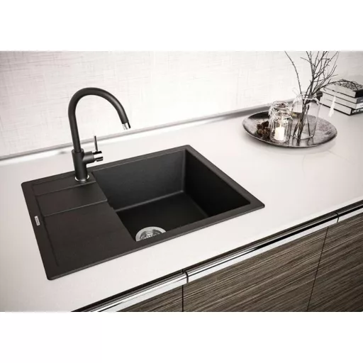 SCHOCK RONDA CRISTALITE D-100L egymedencés csepptálcás prémium mosogató - Sabbia - WaterMarkt.hu