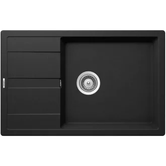SCHOCK RONDA CRISTALITE D-100XL egymedencés csepptálcás prémium mosogató - Nero - WaterMarkt.hu