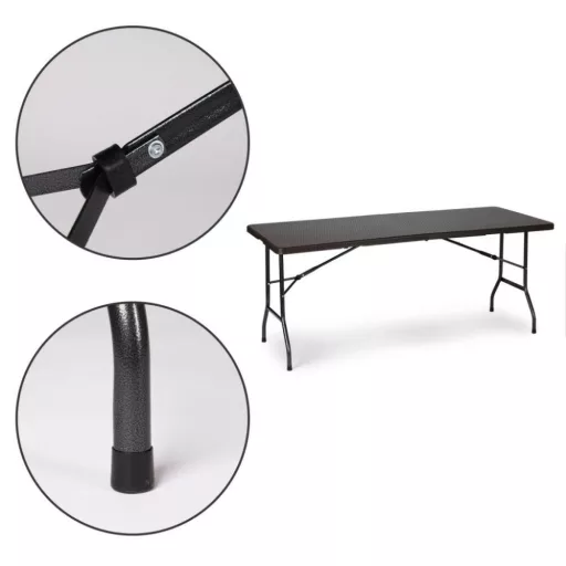 Rattan hatású összecsukható kerti asztal - WaterMarkt.hu