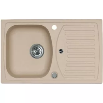 Alveus Record 30 egymedencés csepptálcás gránit mosogató - Beige - WaterMarkt.hu