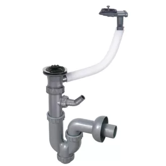 1 medencés lefolyó garnitúra csőszifonnal 40mm  1½" - WaterMarkt.hu