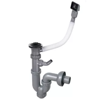 1 medencés lefolyó garnitúra csőszifonnal 40mm  1½" - WaterMarkt.hu