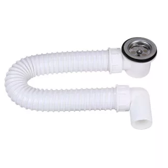 TEXO zuhanytálca szifon flexibilis csővel - Ø 5/4" x 0,5 m x Ø 40 mm - WaterMarkt.hu