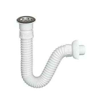 TEXO mosdószifon flexibilis csővel - Ø 5/4" x 0,5 m x Ø 40 mm - WaterMarkt.hu