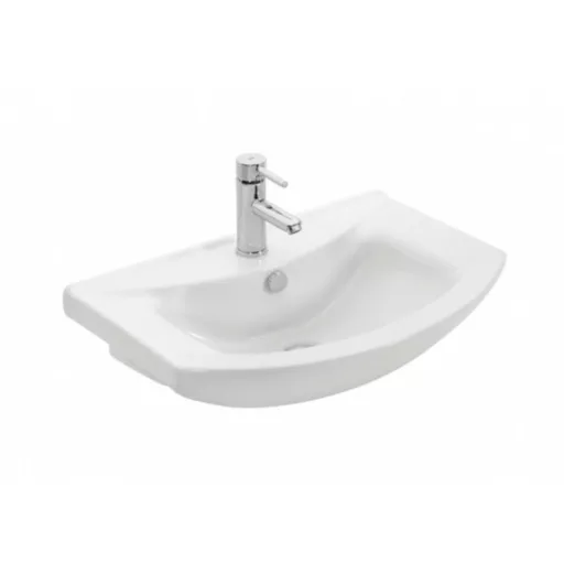 Viva SZQUARE 55 lábon álló fürdőszobabútor Sanovit ZENON 6055 porcelán mosdóval 55 x 44 cm - WaterMarkt.hu