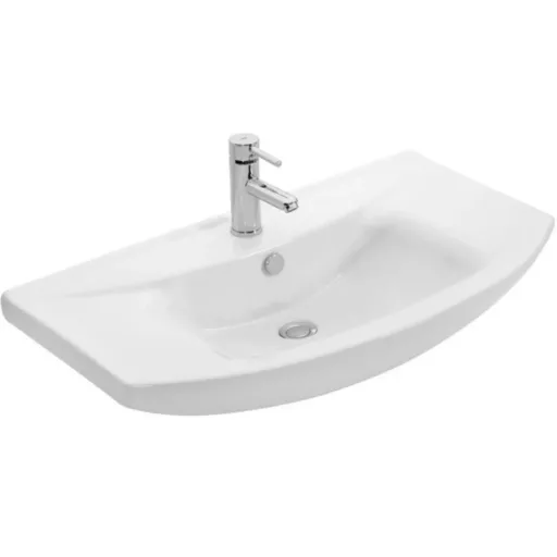 Viva SZQUARE 75 lábon álló fürdőszobabútor Sanovit ZENON 6075 porcelán mosdóval 75 x 49,8 cm - WaterMarkt.hu