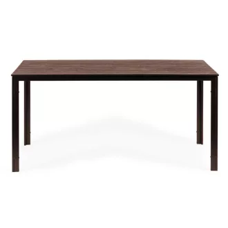 6 személyes kerti asztal 156x78 cm polywood barna - WaterMarkt.hu