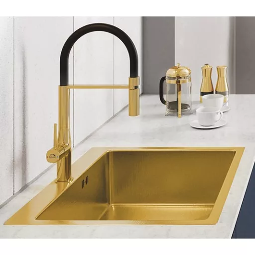 Laveo MARMARA inox arany színű mosogató - WaterMarkt.hu