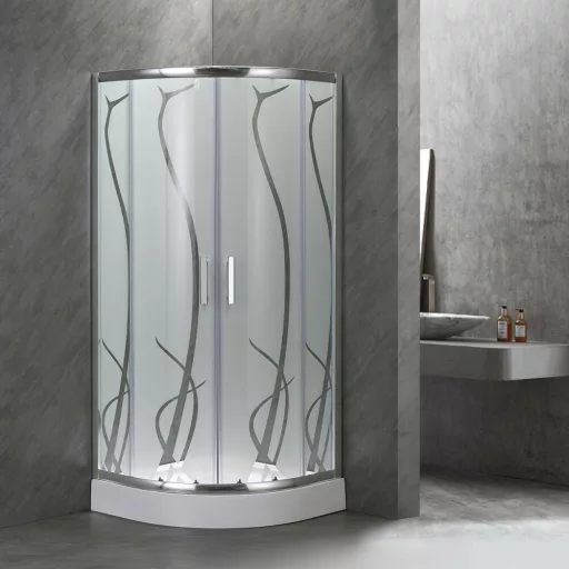 Spirit Bamboo 90x90 cm íves zuhanykabin zuhanytálcával - WaterMarkt.hu