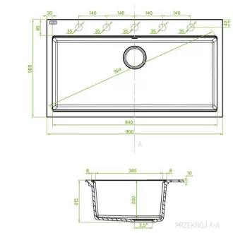 LAVEO TAU 9 nagymedencés bézs mosogató helytakarékos szifonnal - WaterMarkt.hu