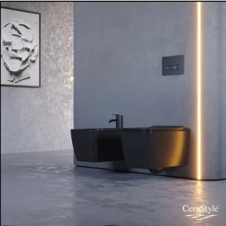 CeraStyle IBIZA / HERA WC ülőke - MATT FEKETE - duroplast - lecsapódásgátlós - könnyen levehető - WaterMarkt.hu