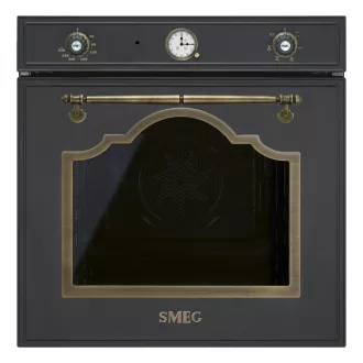   SMEG HŐLÉGKEVERÉSES SÜTŐ, Cortina design, 60 cm, analóg, antracit