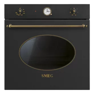 SMEG HŐLÉGKEVERÉSES SÜTŐ, Colonial design, 60 cm, analóg, antracit - WaterMarkt.hu