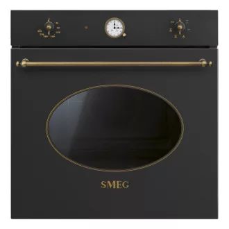   SMEG HŐLÉGKEVERÉSES SÜTŐ, Colonial design, 60 cm, analóg, antracit