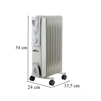 Norde 7 tagos olajradiátor 600W/900W/1500W - WaterMarkt.hu