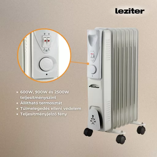 Norde 7 tagos olajradiátor 600W/900W/1500W - WaterMarkt.hu