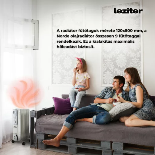 Norde 7 tagos olajradiátor 600W/900W/1500W - WaterMarkt.hu