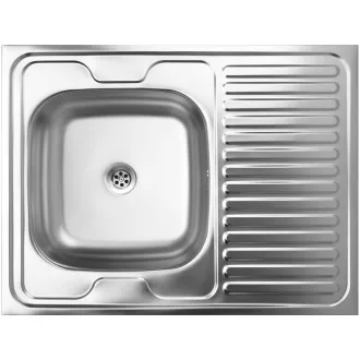 LAVEO LON 60 teletetős egymedence csepptálcás inox mosogató szifonnal - WaterMarkt.hu