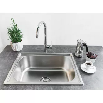 LAVEO ORION 1M egymedencés mosogató, inox - WaterMarkt.hu