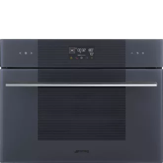   SMEG KOMPAKT KOMBINÁLT GŐZSÜTŐ, Linea design, Galileo, 45 cm, ES LCD, neptune szürke üveg