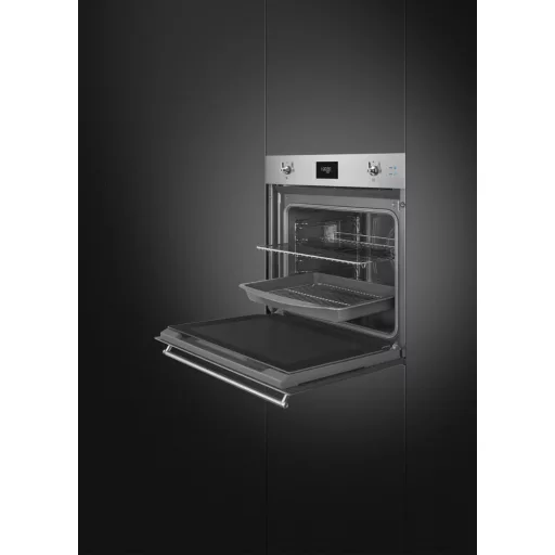 SMEG KOMBINÁLT SÜTŐ, GŐZFUNKCIÓVAL, Classica design, Galileo, 60 cm, CS LCD, inox - WaterMarkt.hu