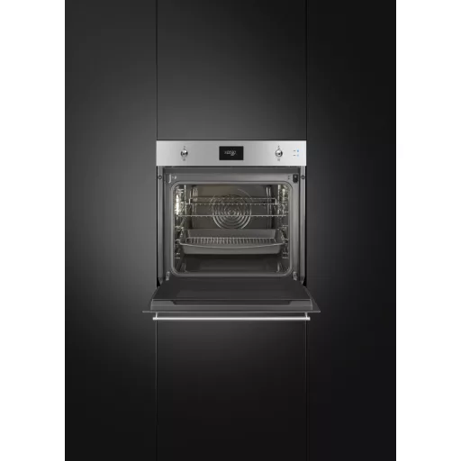 SMEG KOMBINÁLT SÜTŐ, GŐZFUNKCIÓVAL, Classica design, Galileo, 60 cm, CS LCD, inox - WaterMarkt.hu