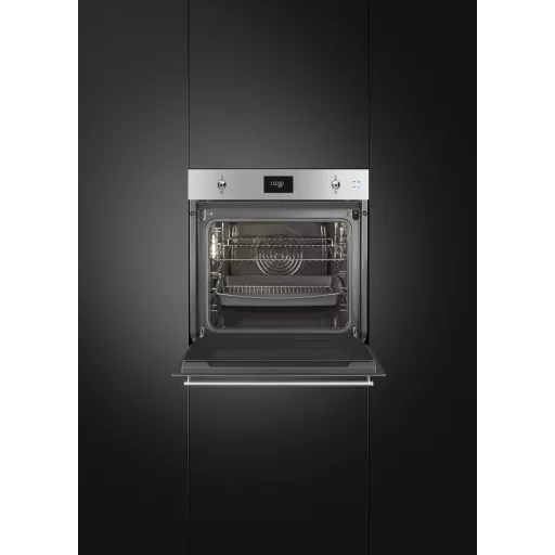 SMEG KOMBINÁLT SÜTŐ, GŐZFUNKCIÓVAL, Classica design, Galileo, 60 cm, CS LCD, inox