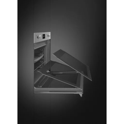 SMEG KOMBINÁLT SÜTŐ, GŐZFUNKCIÓVAL, Classica design, Galileo, 60 cm, CS LCD, inox - WaterMarkt.hu