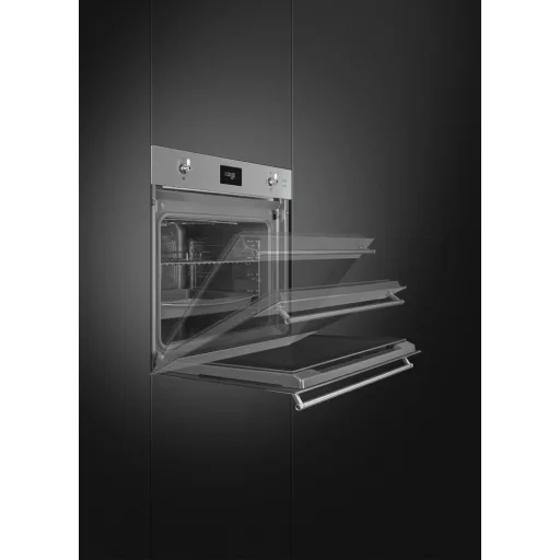 SMEG KOMBINÁLT SÜTŐ, GŐZFUNKCIÓVAL, Classica design, Galileo, 60 cm, CS LCD, inox - WaterMarkt.hu