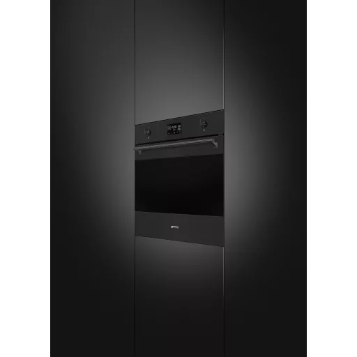 SMEG KOMBINÁLT MIKROHULLÁMÚ SÜTŐ, Classica design, Galileo, 60 cm, ES LCD, matt fekete