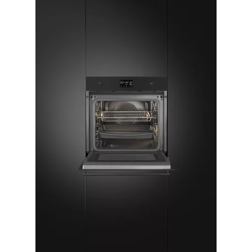SMEG KOMBINÁLT MIKROHULLÁMÚ SÜTŐ, Classica design, Galileo, 60 cm, ES LCD, matt fekete