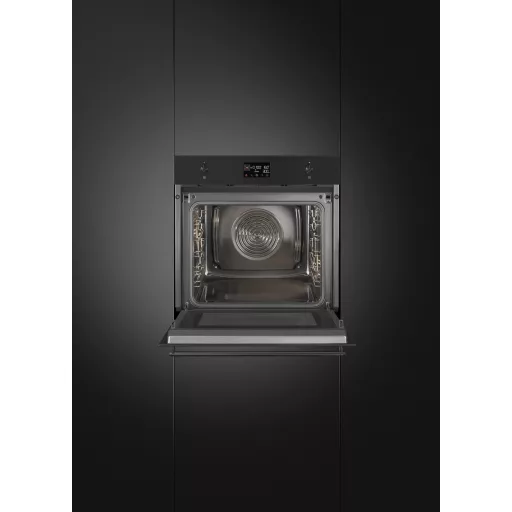 SMEG KOMBINÁLT MIKROHULLÁMÚ SÜTŐ, Classica design, Galileo, 60 cm, ES LCD, matt fekete