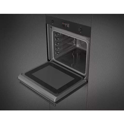 SMEG KOMBINÁLT MIKROHULLÁMÚ SÜTŐ, Classica design, Galileo, 60 cm, ES LCD, matt fekete