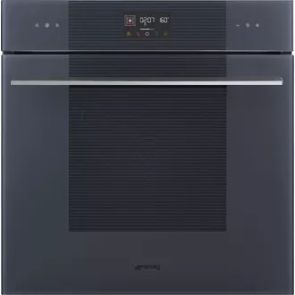 SMEG PIROLITIKUS HŐLÉGKEVERÉSES SÜTŐ, Linea design, Galileo, 60 cm, ES LCD, neptune szürke üveg - WaterMarkt.hu