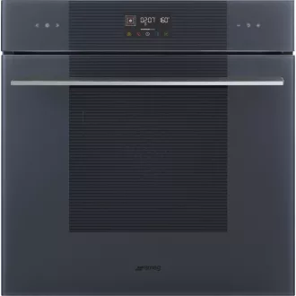   SMEG PIROLITIKUS HŐLÉGKEVERÉSES SÜTŐ, Linea design, Galileo, 60 cm, ES LCD, neptune szürke üveg