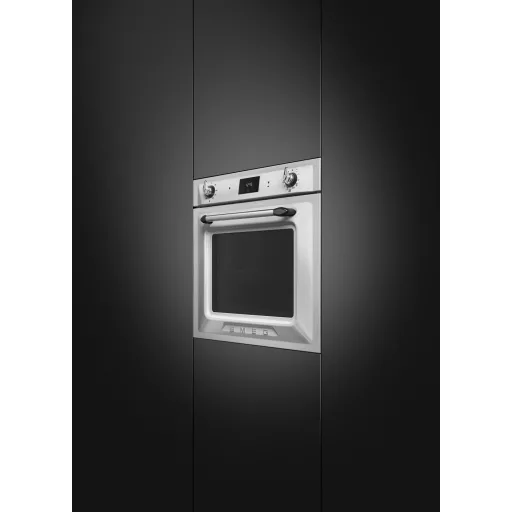 SMEG PIROLITIKUS HŐLÉGKEVERÉSES SÜTŐ, Victoria design, Galileo, 60 cm, ES LCD, inox