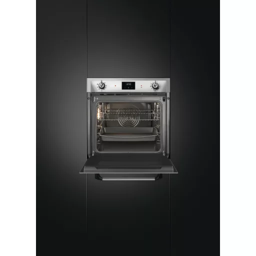 SMEG PIROLITIKUS HŐLÉGKEVERÉSES SÜTŐ, Victoria design, Galileo, 60 cm, ES LCD, inox - WaterMarkt.hu
