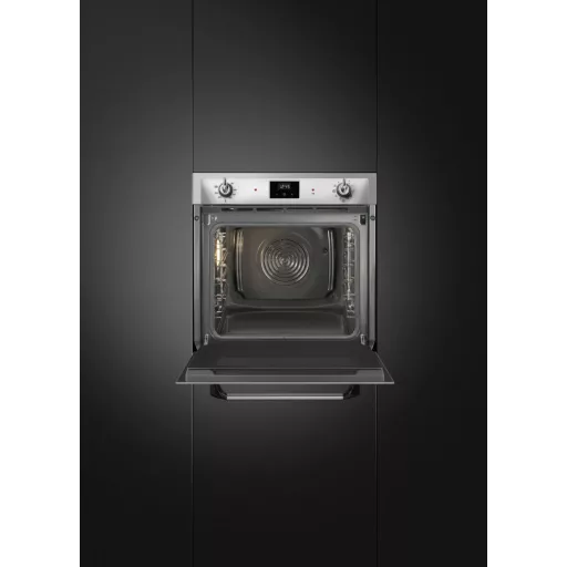 SMEG PIROLITIKUS HŐLÉGKEVERÉSES SÜTŐ, Victoria design, Galileo, 60 cm, ES LCD, inox - WaterMarkt.hu