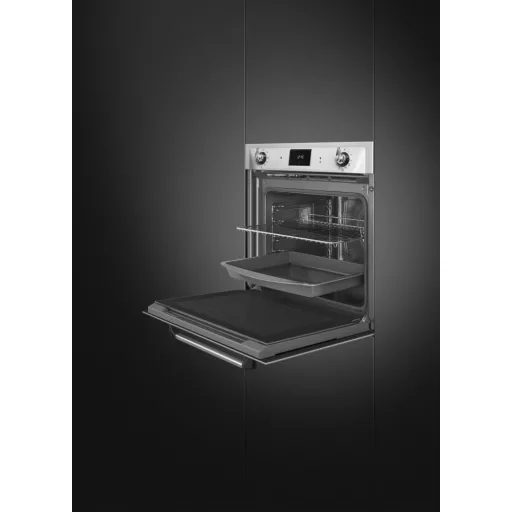 SMEG PIROLITIKUS HŐLÉGKEVERÉSES SÜTŐ, Victoria design, Galileo, 60 cm, ES LCD, inox - WaterMarkt.hu