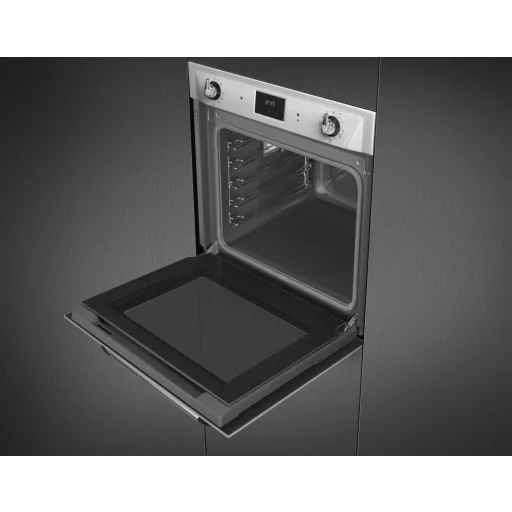 SMEG PIROLITIKUS HŐLÉGKEVERÉSES SÜTŐ, Victoria design, Galileo, 60 cm, ES LCD, inox - WaterMarkt.hu