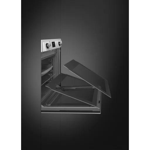 SMEG PIROLITIKUS HŐLÉGKEVERÉSES SÜTŐ, Victoria design, Galileo, 60 cm, ES LCD, inox - WaterMarkt.hu