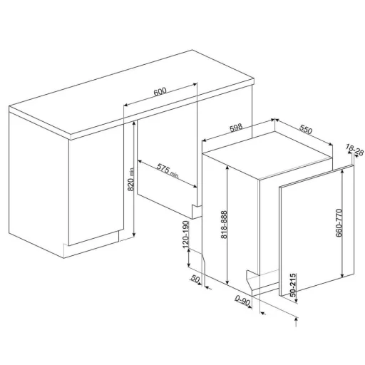 SMEG TELJESEN BEÉPÍTHETŐ MOSOGATÓGÉP, 60 cm, 13 teríték, 10+1 funkció, 42 dB, B energiao., 3 FlexiDuo kosár - WaterMarkt.hu