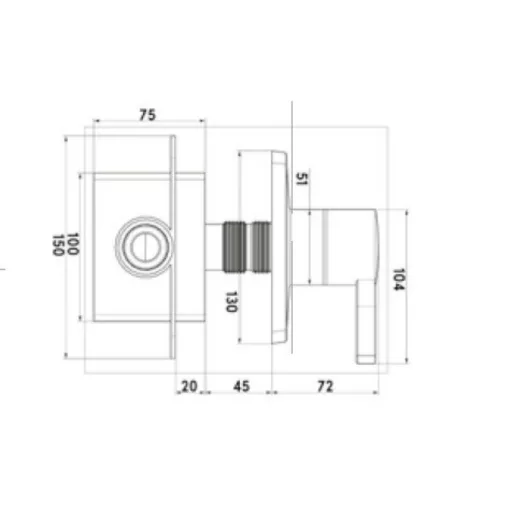 CeraStyle LUX hidegvizes bidé csaptelep egykaros - DURU monoblokk WC-hez - falsík alatti - 1/2" - WaterMarkt.hu