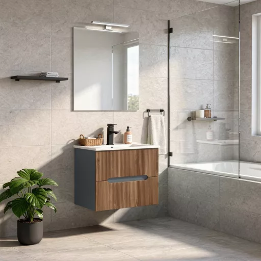 Trent 60 alsó szekrény mosdóval
