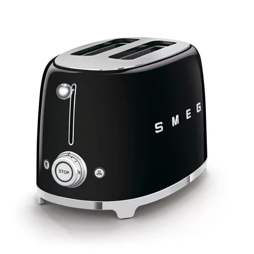 SMEG KENYÉRPIRÍTÓ, retro, 2 szeletes, fekete - WaterMarkt.hu