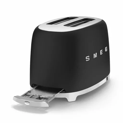 SMEG KENYÉRPIRÍTÓ, retro, 2 szeletes, matt fekete - WaterMarkt.hu