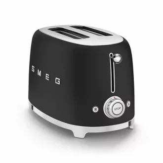 SMEG KENYÉRPIRÍTÓ, retro, 2 szeletes, matt fekete - WaterMarkt.hu