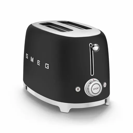 SMEG KENYÉRPIRÍTÓ, retro, 2 szeletes, matt fekete - WaterMarkt.hu