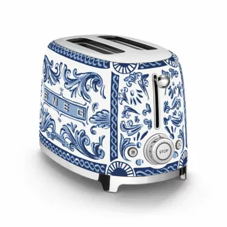 SMEG KENYÉRPIRÍTÓ, retro, 2 szeletes, D&G Blu Mediterraneo kollekció - WaterMarkt.hu